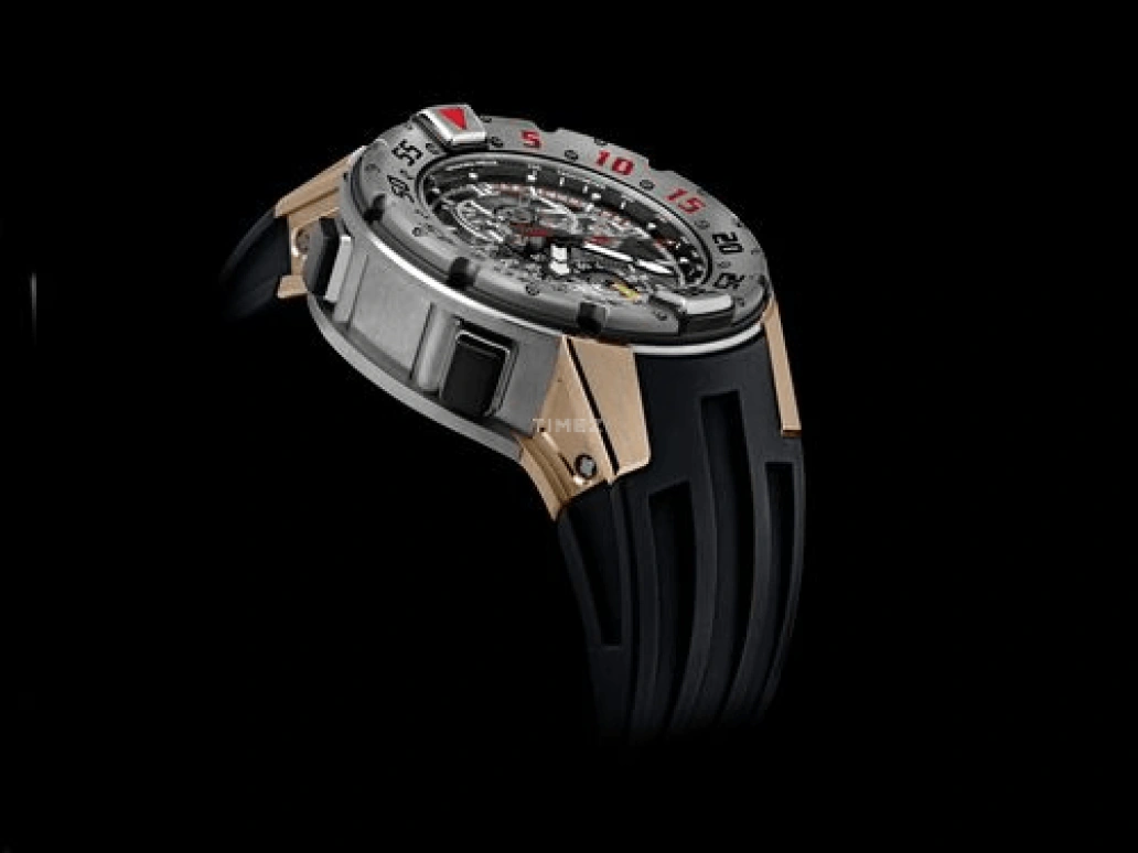 Richard Mille,Tourbillon 50.70mm,50.70mm,Titanium,Rose Gold,Skeleton,Handwound,Chronograph,Tourbillon,Function Selector,Torque Indicator,50hours,In-house Caliber,RM 025 Tourbillon Chronograph