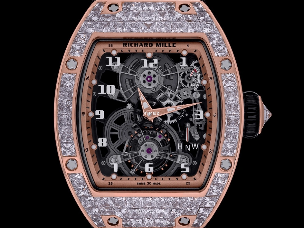 Richard Mille,Tourbillon 40.10x48.15mm,40.10x48.15mm,Rose Gold,Skeleton,Handwound,Tourbillon,Function Selector,RM 17,RM 17-01 RG T-DI