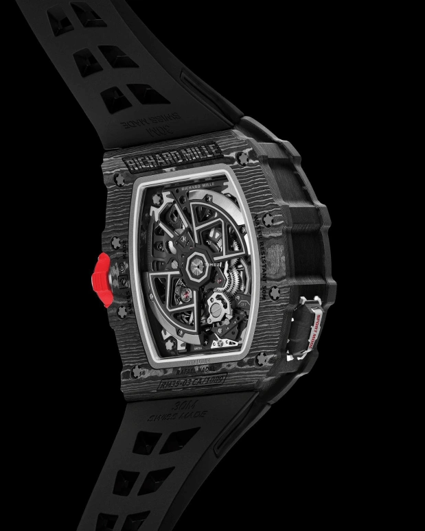 Richard Mille,Not Tourbillon 43.15x49.95mm,43.15x49.95mm,NTPT,Titanium,Skeleton,Black,Automatic,Function Selector,55hours,RM 35,RM 35-03 Rafael Nadal NTPT BLACK