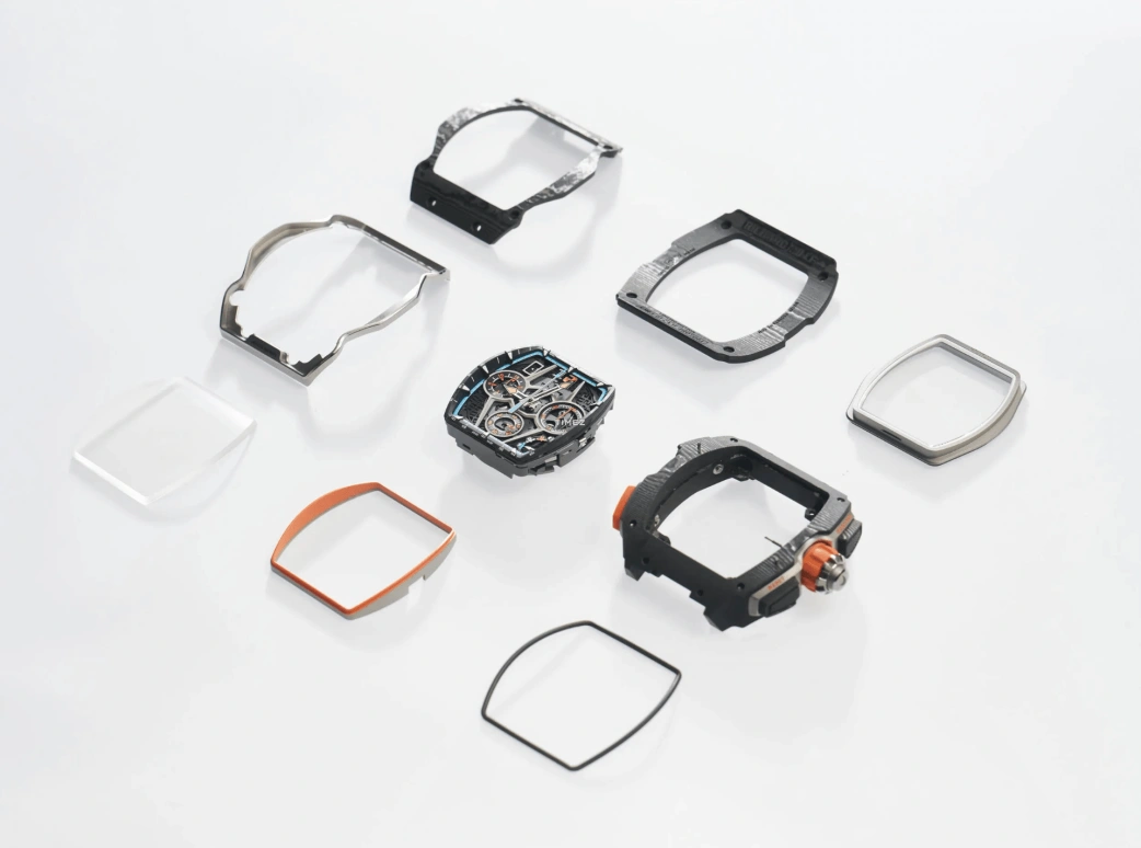 Richard Mille,Not Tourbillon 43.84x49.94mm,43.84x49.94mm,Carbon TPT,Skeleton,Automatic,Chronograph,Day,Rattrapante,Function Selector,In-house Caliber,Sapphire,Crystal Glass,RM 65,RM 65-01 McLaren W1