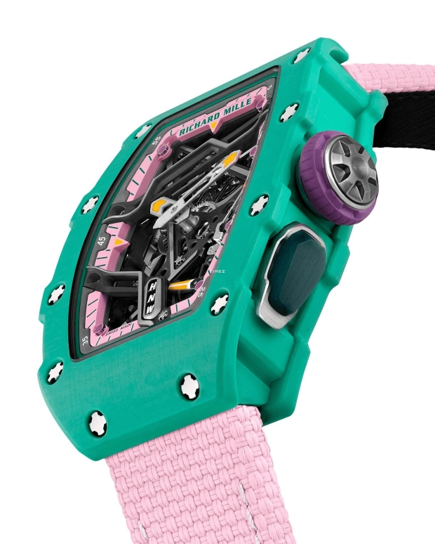 Richard Mille,Not Tourbillon 30.50x44.95mm,30.50x44.95mm,Quartz TPT,Skeleton,Automatic,Sapphire,Crystal Glass,Tonneau,RM 07,RM 07-04 NAFI THIAM