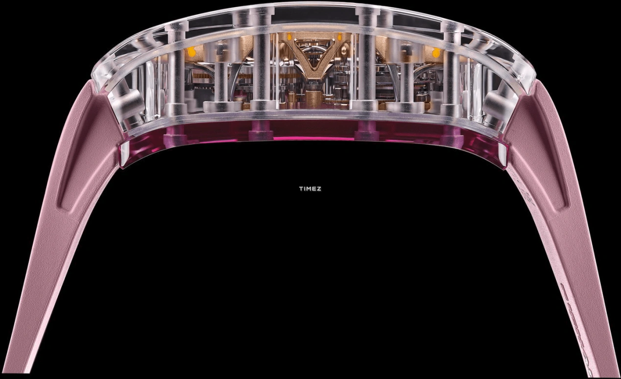 Richard Mille,Tourbillon 32.90x46.75mm,32.90x46.75mm,Sapphire,Silver,Handwound,Tourbillon,65hours,RM 75,RM 75-01 Flying Tourbillon Sapphire Pink