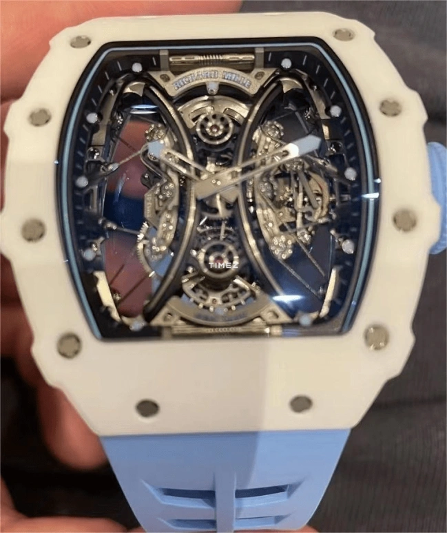 理查米尔,陀飞轮 44.50x49.94毫米,44.50x49.94毫米,NTPT® 复合碳纤维,框架,手动上弦,陀飞轮,蓝宝石,RM 53,RM 53-01 NTPT WHITE