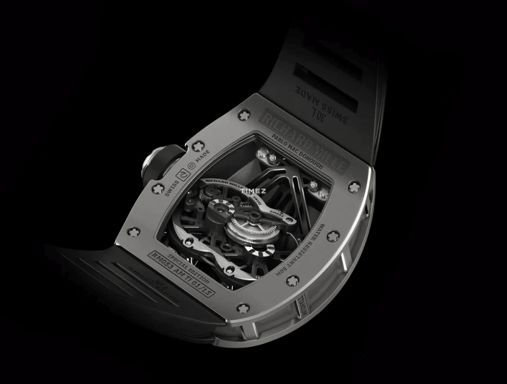 Richard Mille,Tourbillon 50x42.70mm,50x42.70mm,Titanium Carbide,Black,Handwound,Other,Jackie Chan,RM 053 Pablo Mac Donough