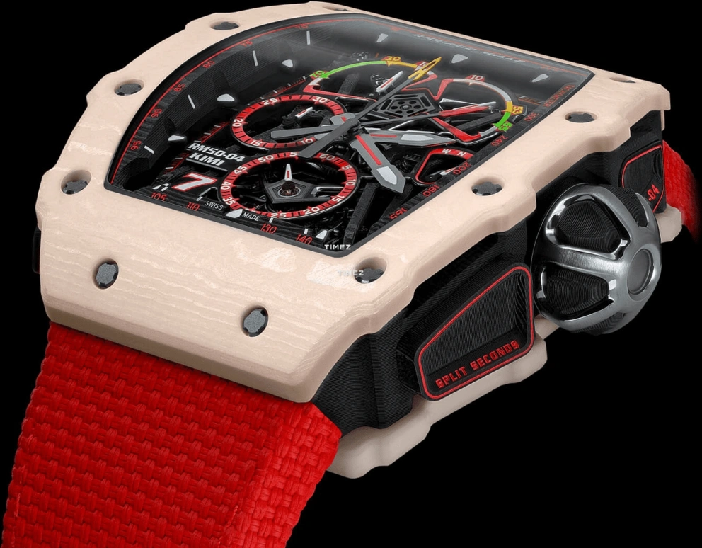 Richard Mille,Tourbillon 44.50x49.60mm,44.50x49.60mm,NTPT,Red,Handwound,Chronograph,Power Reserve Indicator,Tourbillon,Rattrapante,RM 50,RM 50-04 Split Seconds Chronograph