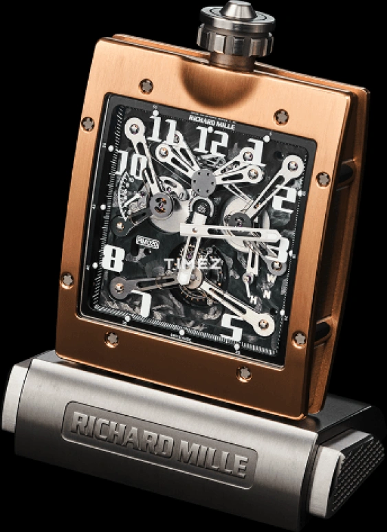 Richard Mille,Tourbillon 52x62mm,52x62mm,Rose Gold,Black,Handwound,Power Reserve Indicator,Tourbillon,RM 020 Pocket Watch RG