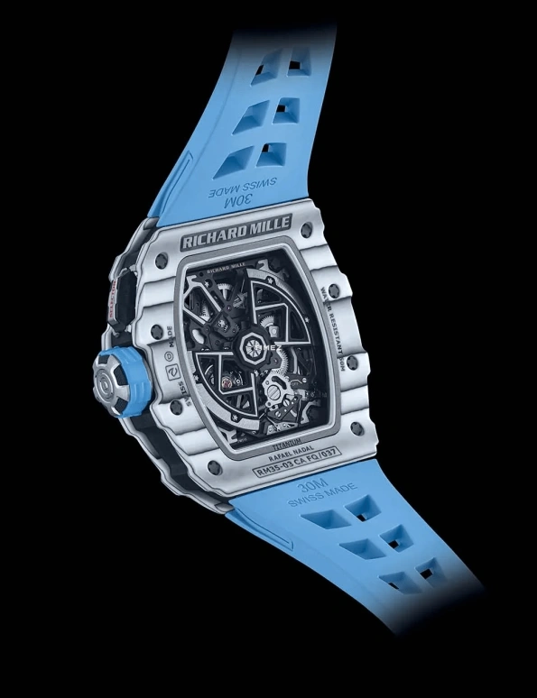 Richard Mille,Not Tourbillon 43.15x49.95mm,43.15x49.95mm,Quartz TPT,Carbon TPT,Skeleton,Automatic,Function Selector,Sapphire,RM 35,RM 35-03 Rafael Nadal NTPT