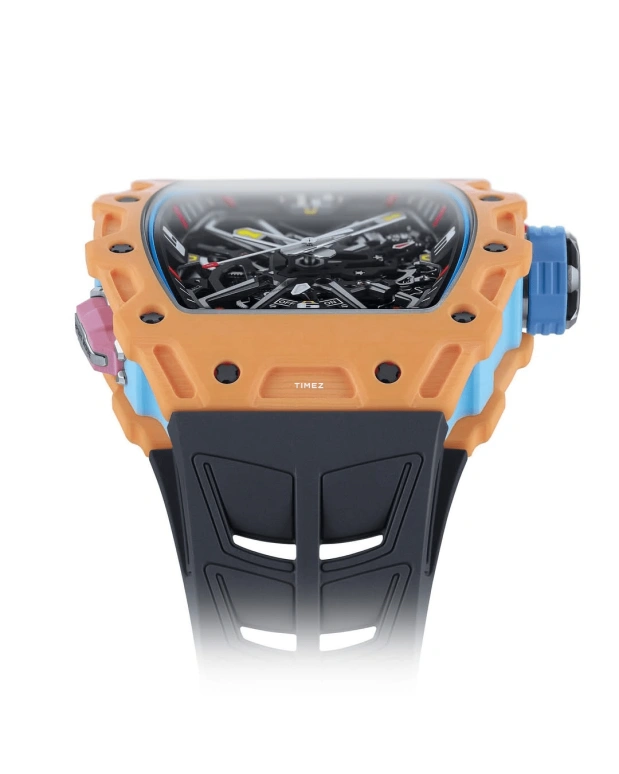 理查米尔,非陀飞轮 43.15x49.95毫米,43.15x49.95毫米,Quartz TPT® 复合石英碳纤维,Carbon TPT® 复合碳纤维,黑色,自动上弦,功能指示器,55小时,RM 35,RM 35-03 Rafael Nadal salmon