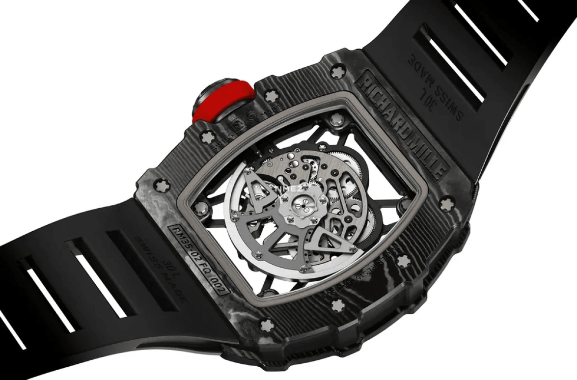 Richard Mille,Not Tourbillon 44.50x49.94mm,44.50x49.94mm,Carbon TPT,Skeleton,Automatic,55hours,In-house Caliber,Yeoh Choo Kheng,Michelle Yeoh,RM 35,RM 35-02 Rafael Nadal BLACK NTPT