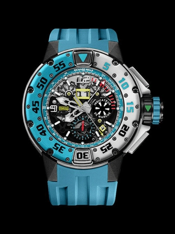 Richard Mille,Not Tourbillon 50mm,50mm,Titanium,Carbon TPT,Skeleton,Automatic,Chronograph,Month,Day,Flyback,In-house Caliber,Sapphire,RM 032 Les Voiles de Saint Barth NTPT