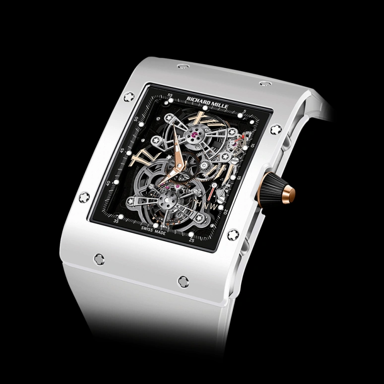 Richard Mille,Tourbillon 49.80x38mm,49.80x38mm,Ceramic,Rose Gold,Skeleton,Handwound,Power Reserve Indicator,Tourbillon,Function Selector,RM 017 Chinese Dial Asia Edition