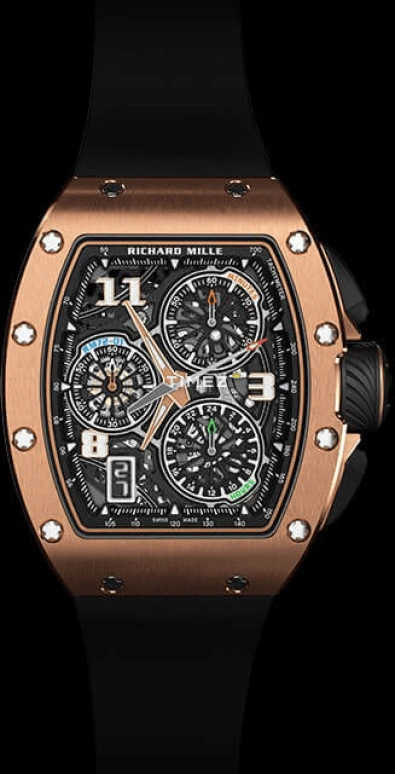 Richard Mille,Not Tourbillon 38.40x47.34mm,38.40x47.34mm,Rose Gold,Skeleton,Automatic,Chronograph,Day,Flyback,Function Selector,50hours,In-house Caliber,RM 72,RM 72-01 Lifestyle Flyback RG