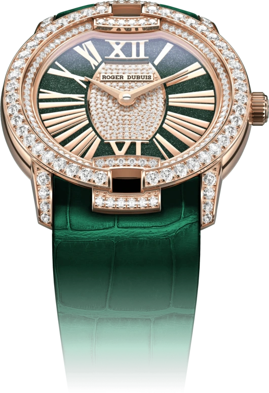 Roger Dubuis,VELVET 36mm,36mm,Rose Gold,Green,Automatic,48hours,In-house Caliber,RDDBVE0093