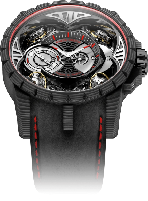 Roger Dubuis,Hyper Watches™ 48mm,48mm,Carbon,Black,Red,Handwound,40hours,In-house Caliber,RDDBEX0673