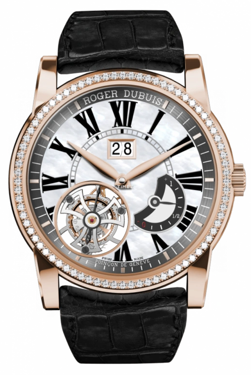 Roger Dubuis,Hommage 45mm,45mm,Rose Gold,White,60hours,In-house Caliber,Sapphire,Crystal Glass,RDDBHO0561