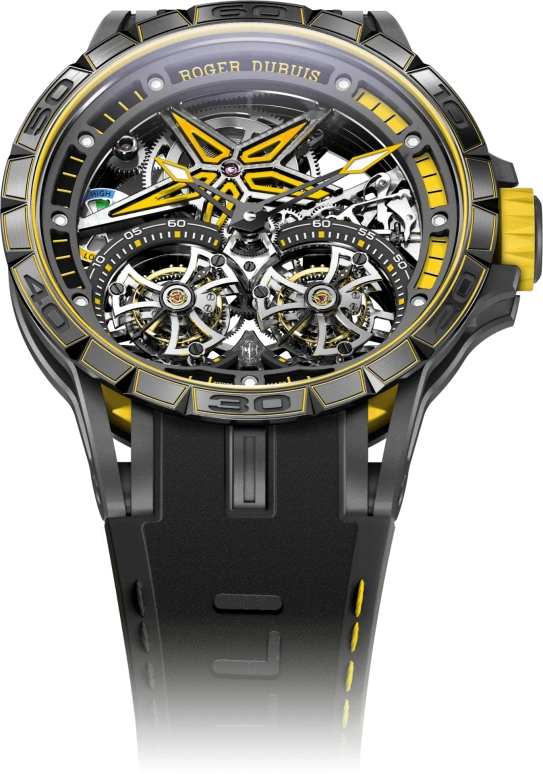 Roger Dubuis,Excalibur Spider 47mm,47mm,Titanium,Luminous,White,Yellow,Black,Handwound,52hours,In-house Caliber,RDDBEX0755