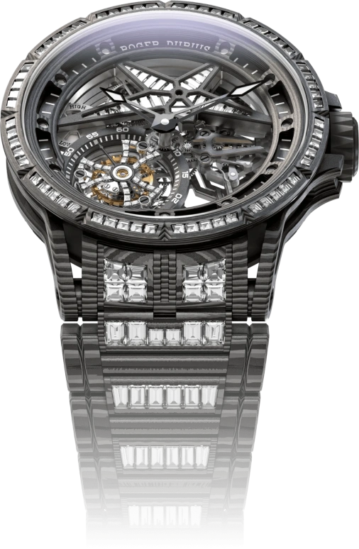 Roger Dubuis,Excalibur Spider 45mm,45mm,Carbon,Luminous,White,Black,Handwound,60hours,In-house Caliber,RDDBEX0675