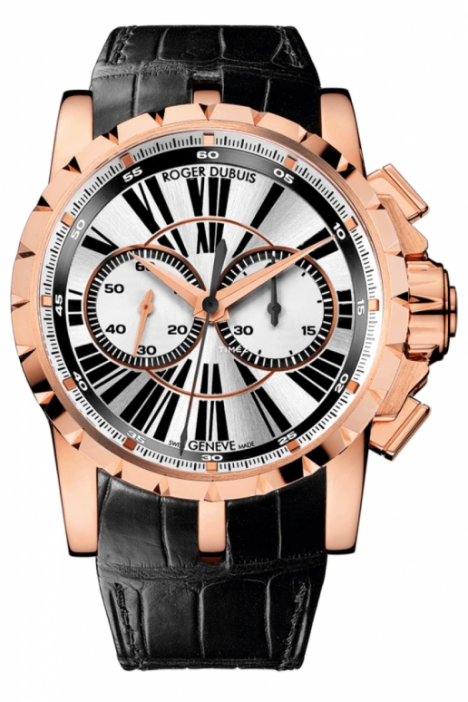 Roger Dubuis,Excalibur 42mm,42mm,Rose Gold,Black,42hours,In-house Caliber,Sapphire,Crystal Glass,RDDBEX0247