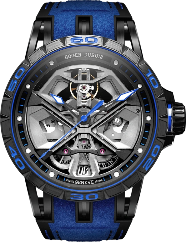 Roger Dubuis,Excalibur Spider 45mm,45mm,Titanium,Luminous,White,Black,Blue,Automatic,60hours,In-house Caliber,RDDBEX0749