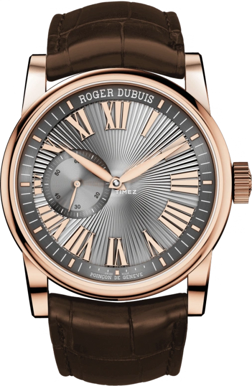 Roger Dubuis,Hommage 42mm,42mm,Rose Gold,Gunmetal Gray,Rose Gold,Automatic,52hours,In-house Caliber,RDDBHO0565