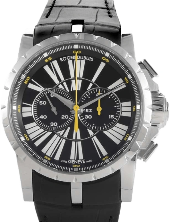 Roger Dubuis,Excalibur 45mm,45mm,Stainless Steel,Black,42hours,In-house Caliber,Sapphire,Crystal Glass,RDDBEX0266