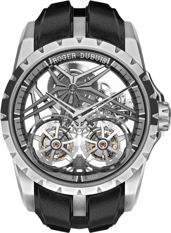 Roger Dubuis,Excalibur 45mm,45mm,White Gold,Skeleton,Handwound,Tourbillon Escapement,RDDBEX0819