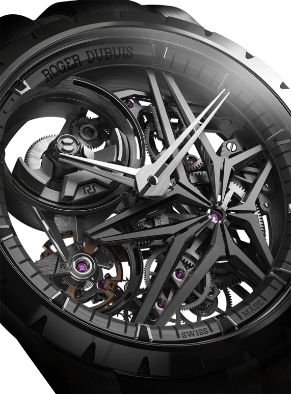 Roger Dubuis,Excalibur 42mm,42mm,Ceramic,Luminous,Black,Automatic,72hours,In-house Caliber,RDDBEX0955