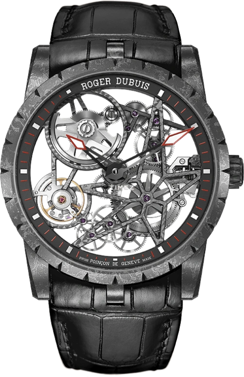 Roger Dubuis,Excalibur 42mm,42mm,Carbon,Skeleton,Automatic,60hours,In-house Caliber,RDDBEX0508