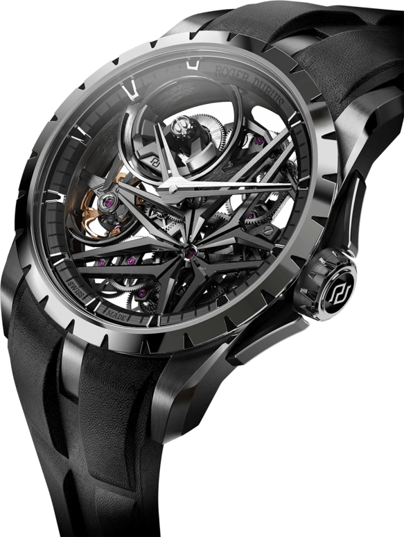 Roger Dubuis,Excalibur 42mm,42mm,Ceramic,Luminous,Black,Automatic,72hours,In-house Caliber,RDDBEX0955