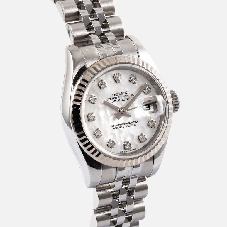 Rolex,Lady-Datejust 26mm,26mm,Stainless Steel,White,Automatic,Day,48hours,179174,179174-NG-63130