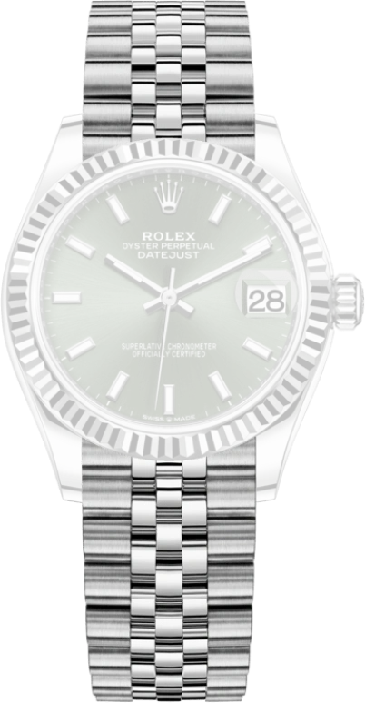 Rolex,Datejust 31 31mm,31mm,White Gold,Stainless Steel,Green,Automatic,Day,55hours,278274,278274-0018