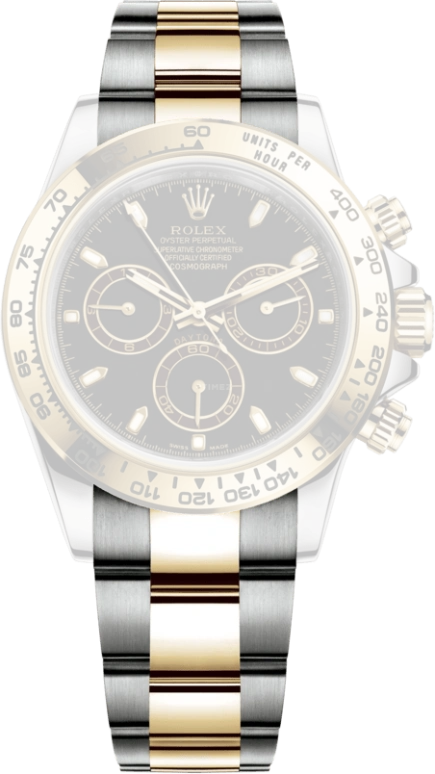 Rolex,Daytona 40mm,40mm,Yellow Gold,Stainless Steel,Black,Automatic,Chronograph,72hours,116503,116503-0004