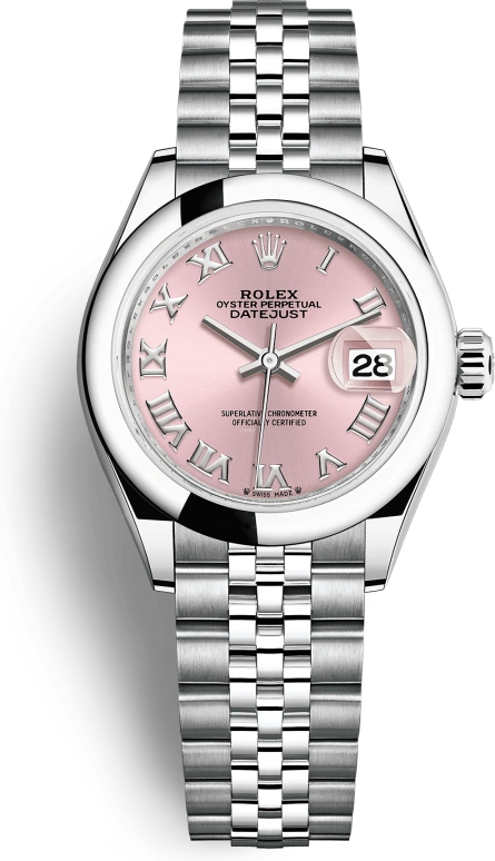 Rolex,Lady-Datejust 28mm,28mm,Stainless Steel,Pink,Automatic,Day,55hours,279160,279160-0013