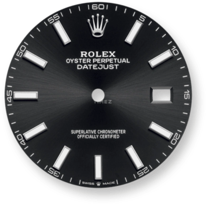 Rolex,Datejust 41 41mm,41mm,Stainless Steel,Black,Automatic,Day,70hours,126300,126300-0011