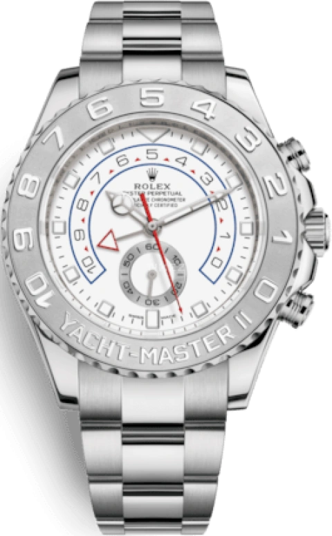 Rolex,Yacht-Master 44mm,44mm,White Gold,Platinum,White,Automatic,Countdown,Chronograph,Day,Column Wheel,72hours,In-house Caliber,116689,116689-0002