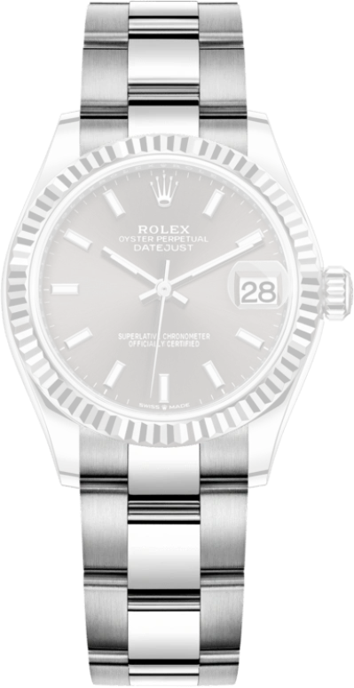 Rolex,Datejust 31 31mm,31mm,White Gold,Stainless Steel,Grey,Automatic,Day,55hours,278274,278274-0015