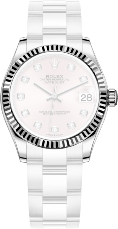 Rolex,Datejust 31 31mm,31mm,White Gold,Stainless Steel,Pink,Automatic,Day,55hours,278274,278274-0031