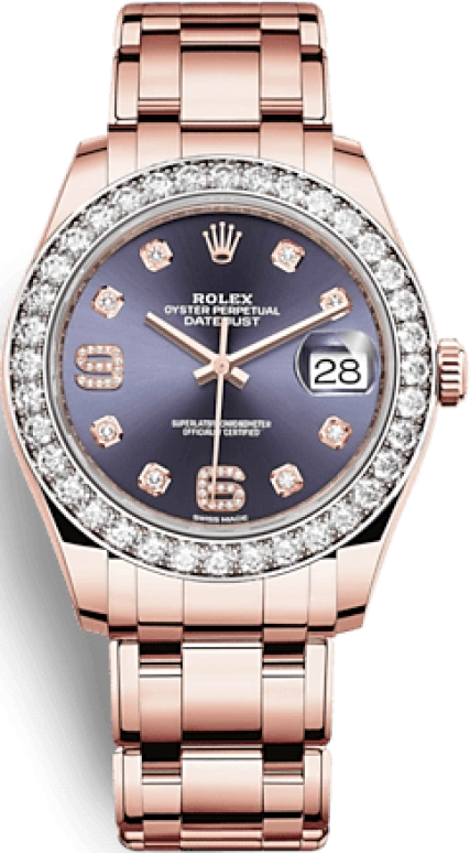 Rolex,Pearlmaster 39mm,39mm,Rose Gold,Purple,Automatic,Day,70hours,86285,86285-0004