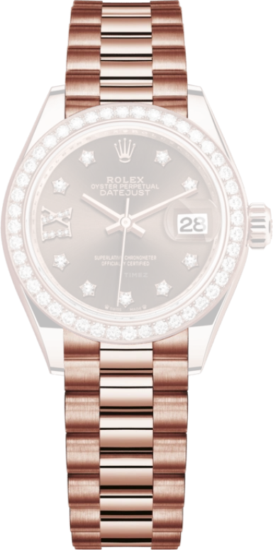 Rolex,Lady-Datejust 28mm,28mm,Rose Gold,Brown,Automatic,Day,55hours,279135RBR,279135RBR-0001