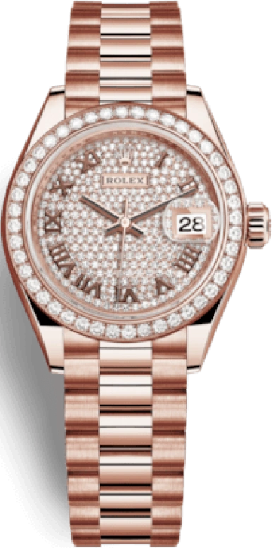 Rolex,Lady-Datejust 28mm,28mm,Rose Gold,Automatic,Day,55hours,279135RBR,279135RBR-0021