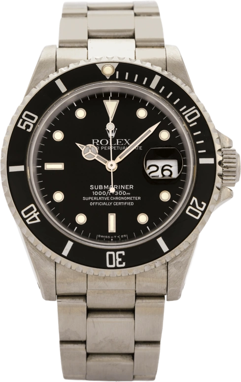 Rolex,Submariner 40mm,40mm,Stainless Steel,Black,Automatic,Day,48hours,16610 TRITIUM