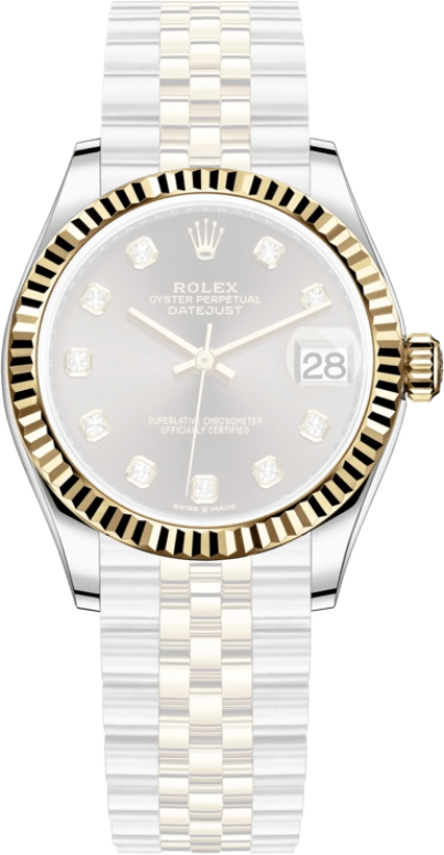 Rolex,Datejust 31 31mm,31mm,Yellow Gold,Stainless Steel,Grey,Automatic,Day,55hours,278273,278273-0022