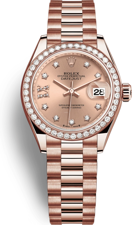 Rolex,Lady-Datejust 28mm,28mm,Everose Gold,Pink,Automatic,Day,55hours,279135RBR,279135RBR-0029