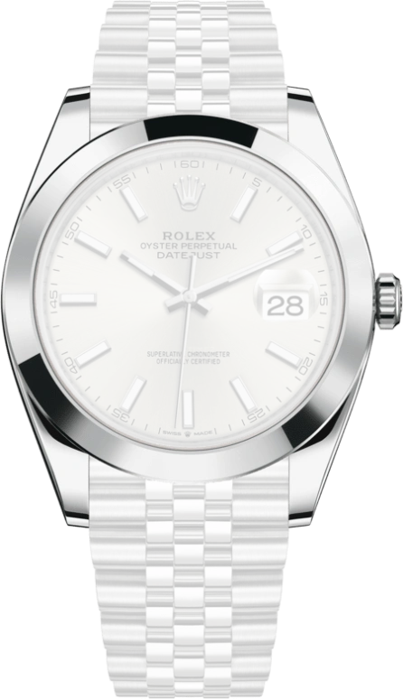 Rolex,Datejust 41 41mm,41mm,Stainless Steel,Silver,Automatic,Day,70hours,126300,126300-0004