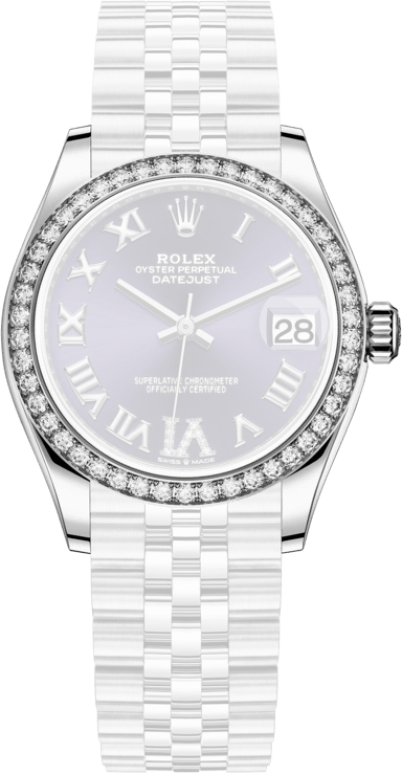 Rolex,Datejust 31 31mm,31mm,White Gold,Stainless Steel,Purple,Automatic,Day,55hours,278384RBR,278384RBR-0030