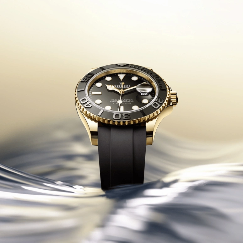 Rolex,Yacht-Master 42mm,42mm,Ceramic,Yellow Gold,Black,Automatic,Date,70hours,226658,226658-0001