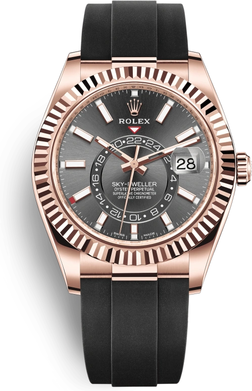 Rolex,Sky-Dweller 42mm,42mm,Rose Gold,Grey,Automatic,Annual Calendar,Month,Date,326235,326235-0006
