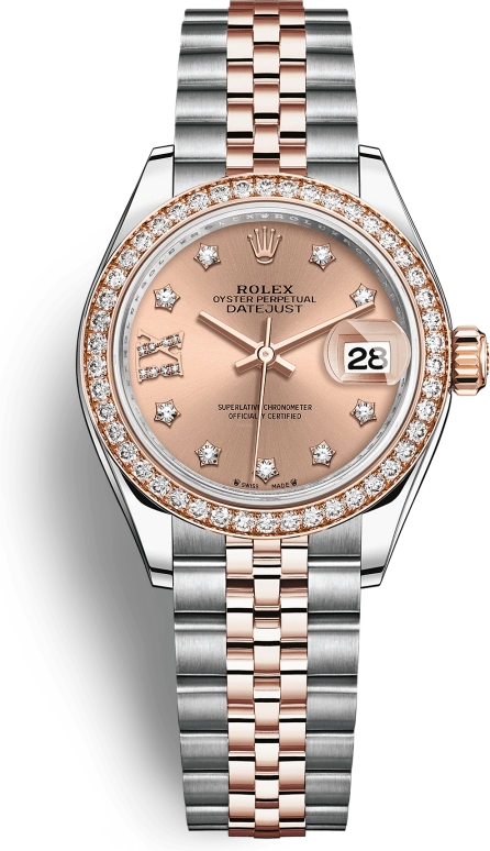 Rolex,Lady-Datejust 28mm,28mm,Everose Gold,Oystersteel,Pink,Automatic,Day,55hours,279381RBR,279381RBR-0027