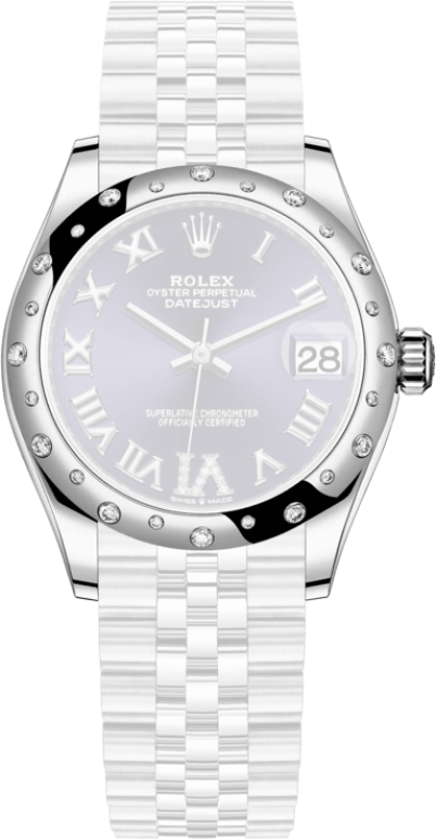 Rolex,Datejust 31 31mm,31mm,White Gold,Stainless Steel,Purple,Automatic,Day,55hours,278344RBR,278344RBR-0028