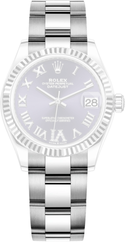 Rolex,Datejust 31 31mm,31mm,White Gold,Stainless Steel,Purple,Automatic,Day,55hours,278274,278274-0025